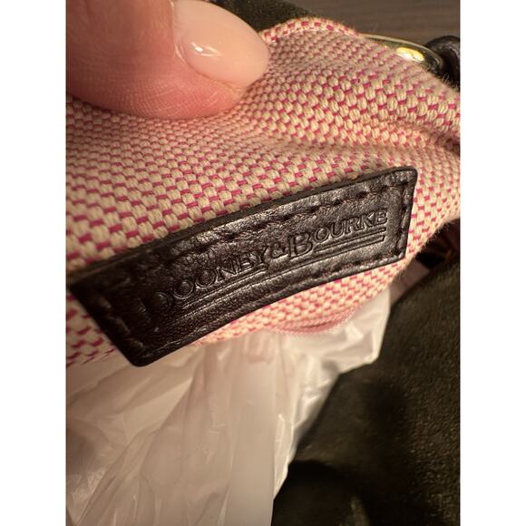 Dooney & Bourke Green Suede Bucket Bag | Vintage Leather Trim Purse - Picture 4 of 8